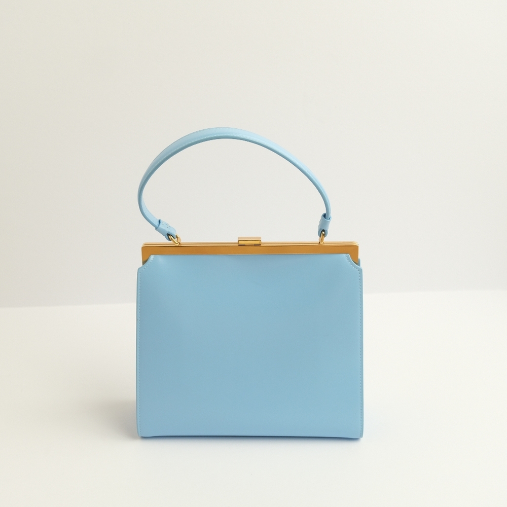 Mansur Gavriel Dahlia Top Handle Handbag | Sky Blue | Great Condition - Picture 2 of 10